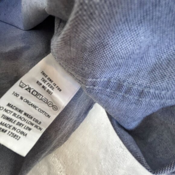 Taylor Stitch Mens Organic Cotton Button-Down Shirt Gray Size 42 Long Sleeve - Picture 4 of 8